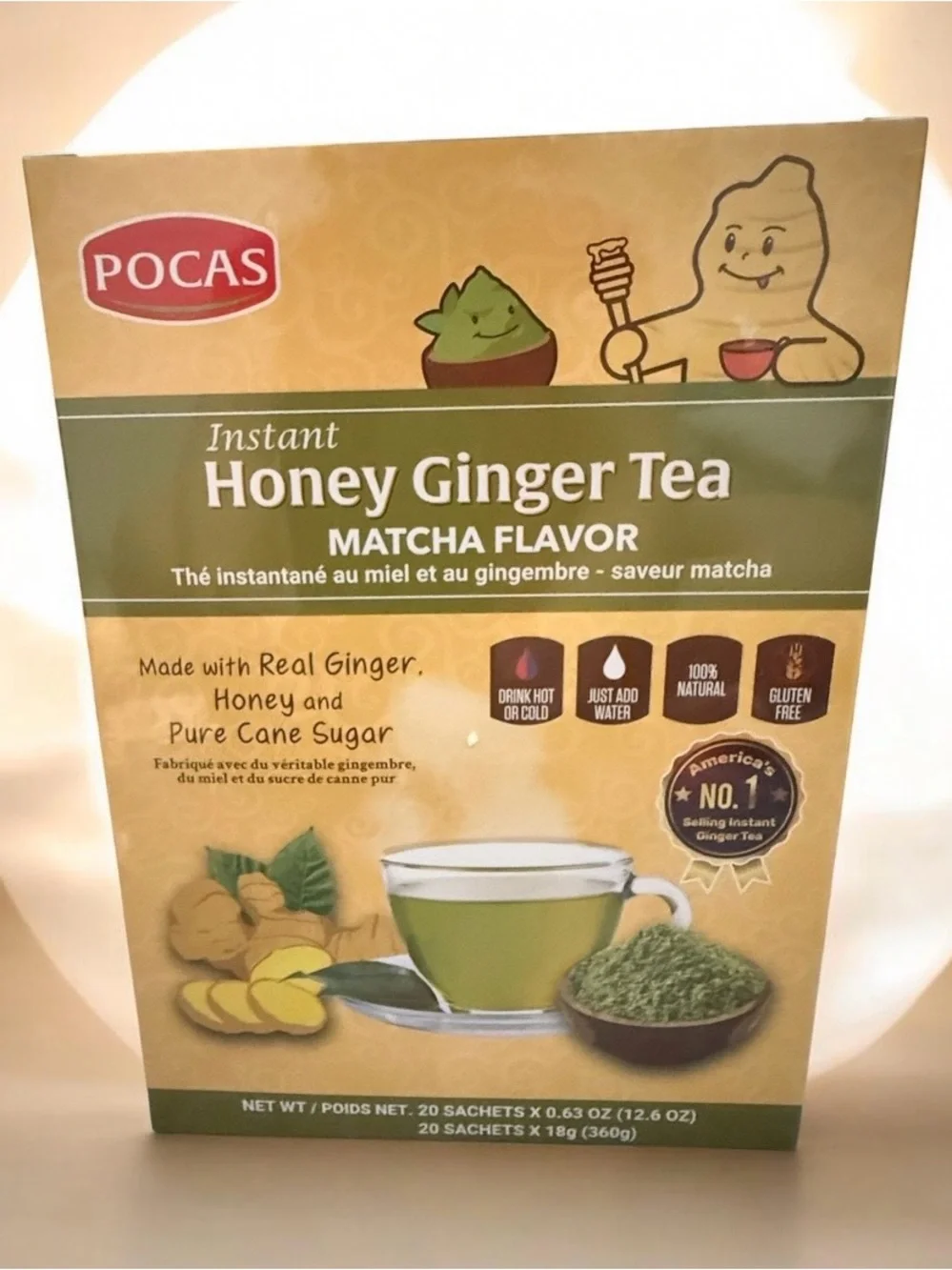 Honey Ginger Tea Matcha Flavor , Tee De Miel Y Jengibre Sabor A Matcha